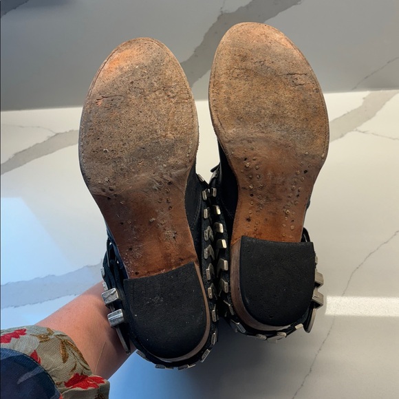 Freebird by Steven Black Leather Cutout Ankle Boots - Picture 4 of 4